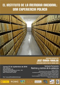 Seminario permanente 'Rastros y Rostros de la Violencia': "El Instituto de la Memoria Nacional. Una experiencia polaca"