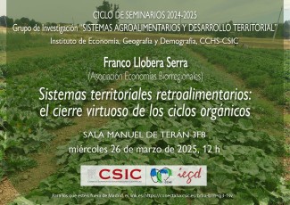 Ciclo de seminarios SADT 2024-2025 "Sistemas territoriales retroalimentarios: el cierre virtuoso de los ciclos orgánicos" Ciclo de seminarios SADT 2024-2025 "Sistemas territoriales retroalimentarios: el cierre virtuoso de los ciclos orgánicos"