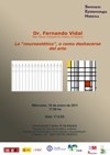 Cartel de seminario Seminario de Epistemología Histórica: 'La "neuroestética", o cómo deshacerse del arte'