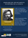 Cartel del seminario Seminario del Departamento de Historia de la Ciencia