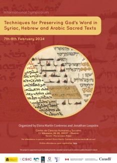International Symposium: "Techniques for Preserving God's Word in  Syriac, Hebrew and Arabic Sacred Texts"