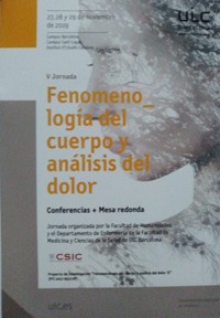 V Jornadas de Fenomenología del Cuerpo y Análisis del Dolor