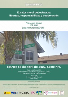 Seminario GEA: "El valor moral del esfuerzo: libertad, responsabilidad y cooperación "