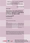 Invited presentations series 'Current Changes in the Mediterranean Realm': "Abécédaire non exhaustif de la présence migratoire maghrébine en France de 1960 à 1999"