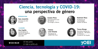 Webinar «Ciencia, tecnología y COVID-19: Una perspectiva de género»