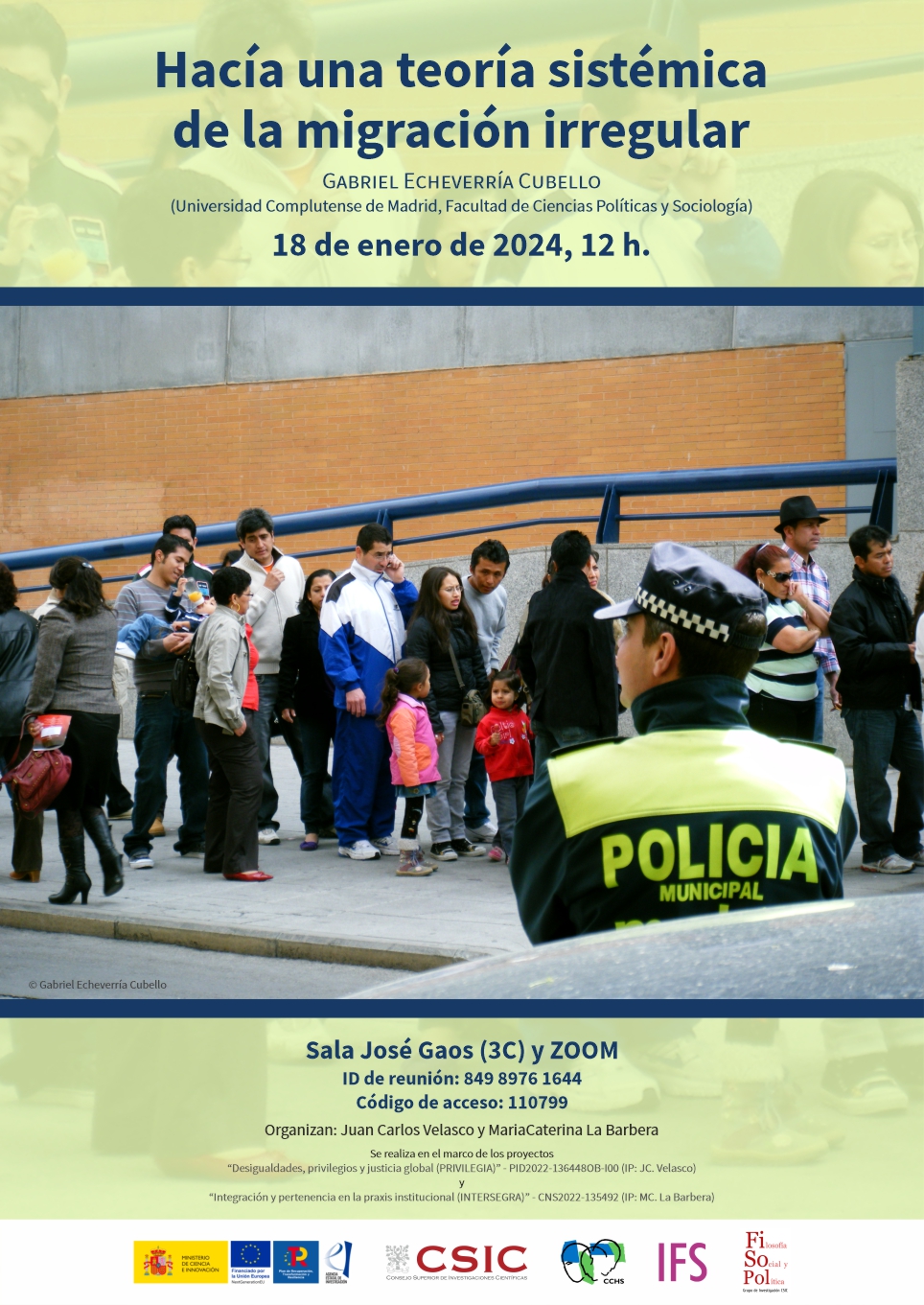Seminario FISOPOL: "Hacia una teoría sistémica de la migración irregular"